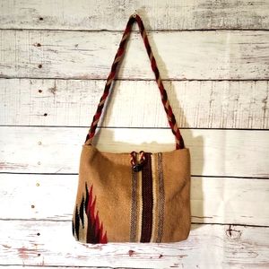 Ortega's-100% All Wool Vintage Handwoven Purse made in Chimayo, NM